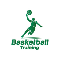 Minimalistic Basketball training mascot logo design