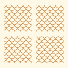 Set of seamless geometric honeycomb patterns with golden and yellow textures, perfect for vector illustrations and decorative wallpapers