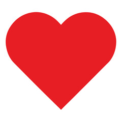 red heart on white background