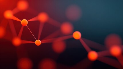 A red and black background with a series of red spheres