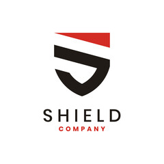 Shield letter s logo design with modern elements