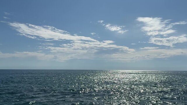 Beautiful sea and sky clouds in summer.