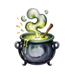 cartoon halloween cauldron
