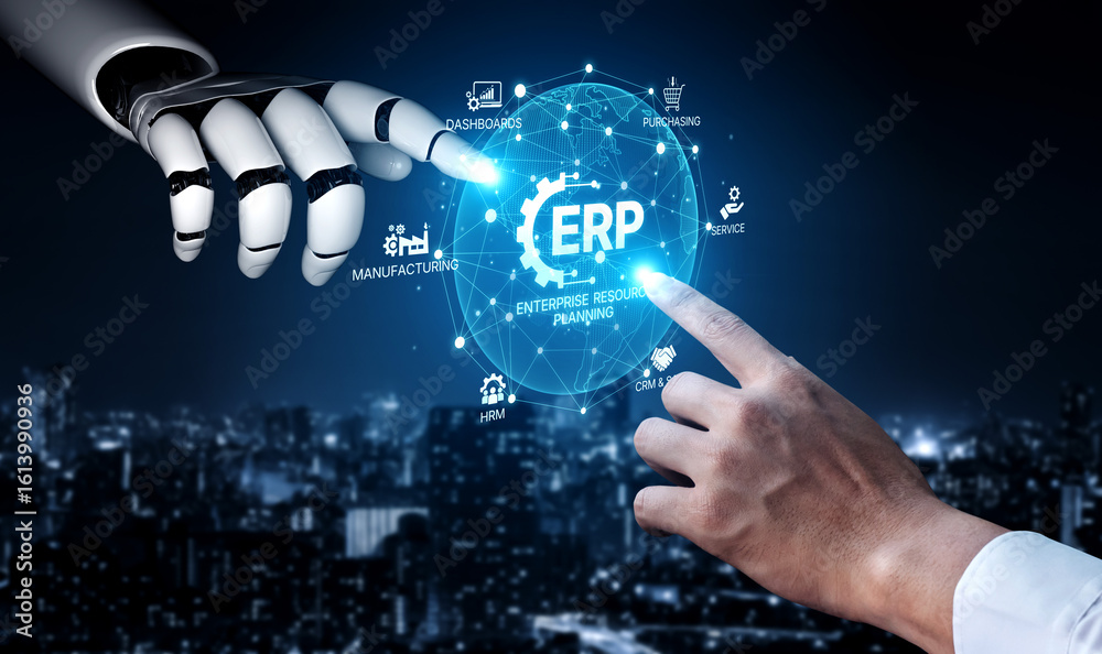 Poster ai optimizes erp platforms with centralized dashboards, automated data flow, and smart tools for man