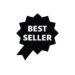 Best-seller badge silhouette in starburst shape