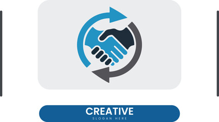 Circular Handshake Deal Arrows