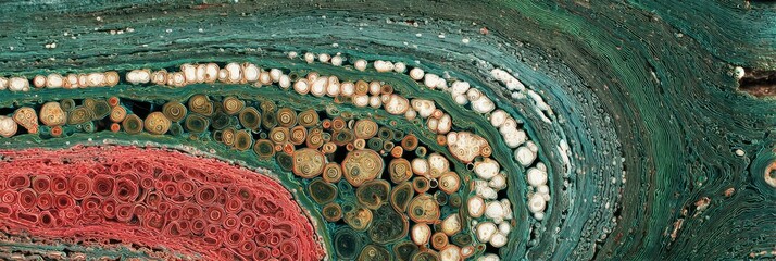 Growth Rings Represent Neural Structures in a Cross-Section of the Brain Revealing Complex Cellular Organization and Development Over Time