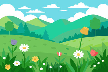 Botanical Wild Flower Sketch Nature Inspired Vector Design