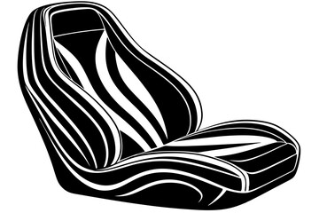 Sleek Car Seat Side View Illustration with Stylish Curves