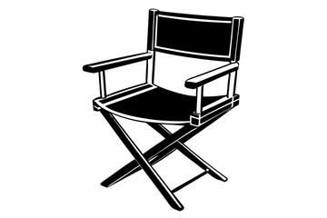 Director&rsquo;s Chair Icon in Vector Style for Film Themes
