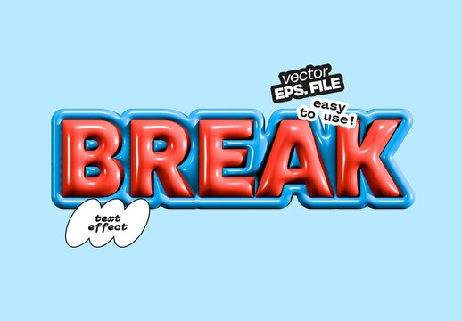 Bold Glossy Balloon Text Effect