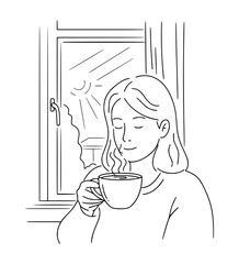 Morning Coffee at Window