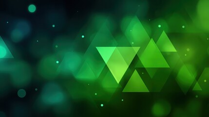 A green background with green triangles
