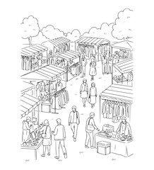 Obraz premium Weekend Flea Market