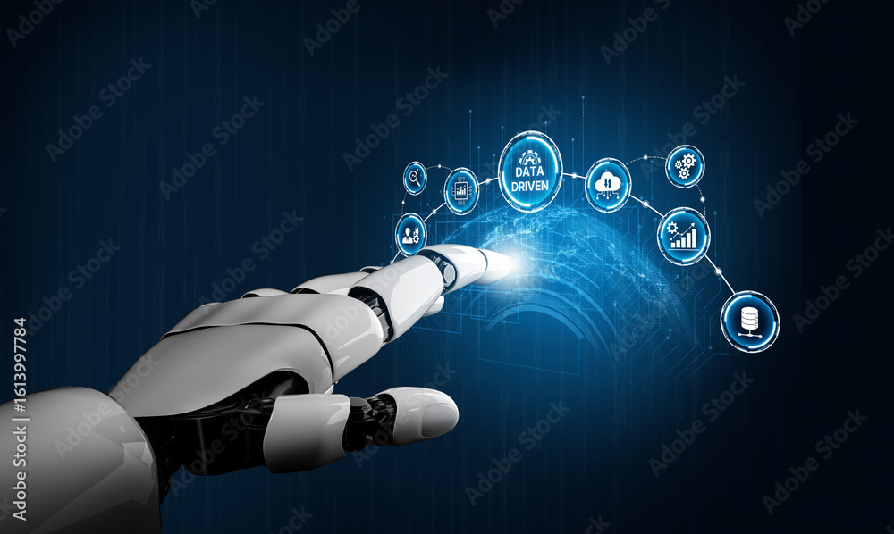 Poster ai drives data-driven decisions with intelligent analytics, smart data visualization, and cloud-base