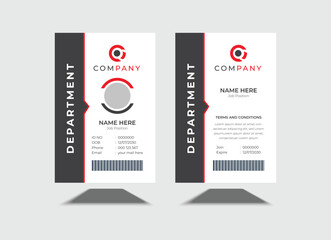 Company ID Card Template | Office Id card | Employee Id card | school id card simple design template.