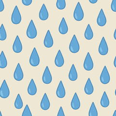 Rain Droplets Pattern Seamless Spring Water Nature Design