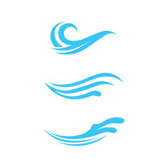 Blue Fluid Motion Wave Logo with Gentle Flowing Design for Identity
