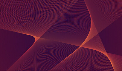 Abstract woven pattern with deep purple and orange hues