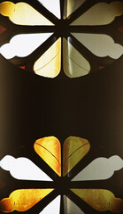 Abstract Symmetrical Stained Glass Inspired Illustration