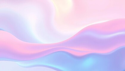 Fototapeta premium Soft pastel gradient flows, glowing orb, smooth fluid lines, abstract minimalist liquid background, elegant, art