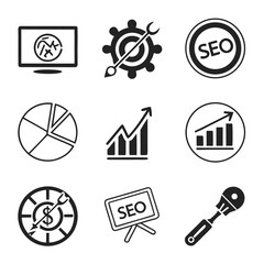 SEO and Business Growth Icons Collection.