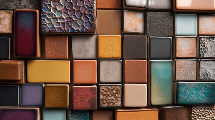 Fototapeta premium Colorful Textured Tiles for Creative Projects