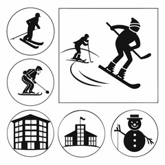 Winter Sports and Activities Icons Collection 1.