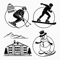 Winter Sports and Activities Collection.