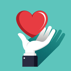 Stylized Hand with Cuff Silhouette Vector Design on white background
