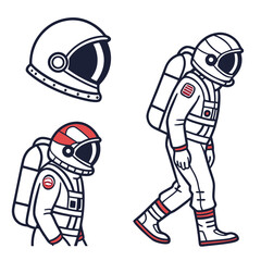 Cartoon vector illustration of a hockey player character with a helmet, ready for the game