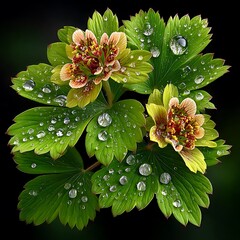 Nature's artistry vibrant green, pure droplets high resolution picture
