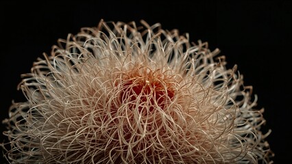 sea urchin on black background