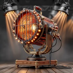 Old-fashioned spotlight, classic design, antique high resolution picture
