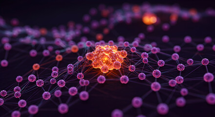Abstract Network Structure Biological Connection Pattern