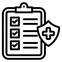 Insurance Plan line icon
