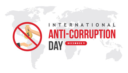 international anti corruption day vector concept flat design