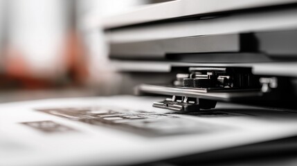 Close-Up View of a Document Scanner