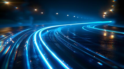 Abstract Blue Light Speed Future Background