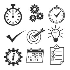 Business Icons Set for Planning and Success.