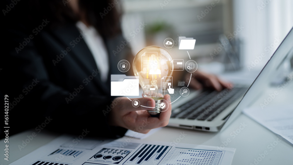 Poster document management system for secure file storage, organized access, and efficient digital workflow