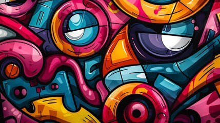 Obraz premium Colorful Abstract Graffiti Urban Art Texture