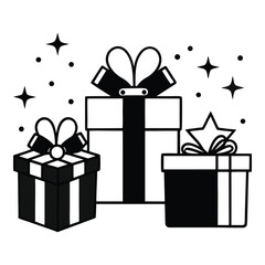 Colorful vector illustration set of gift boxes with ribbons and bows, perfect for Christmas, birthday, and holiday celebrations