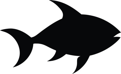 Tetra fish silhouette, aquarium pet line art, freshwater fish vector, minimal aquatic drawing, small marine icon