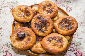 Traditional baked goods from the northern regions of Russia - shangi.