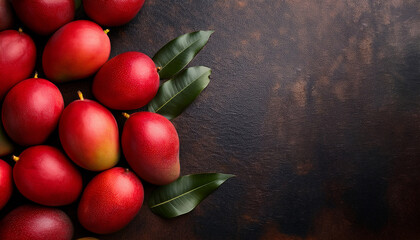 a considerable quantity of ripe red mangoes
