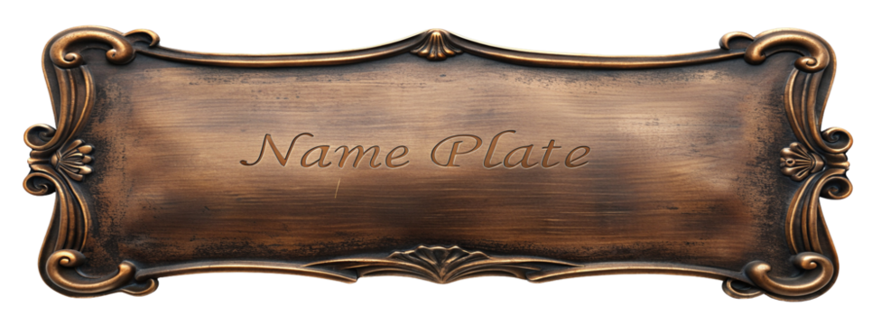 old wooden frame with clipping path