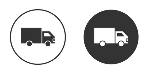Truck icon illustration. Pixel vector graphics - Vector.