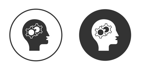 Thinking icon illustration. Pixel vector graphics - Vector.