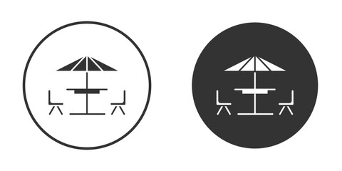 Terrace icon illustration. Pixel vector graphics - Vector.